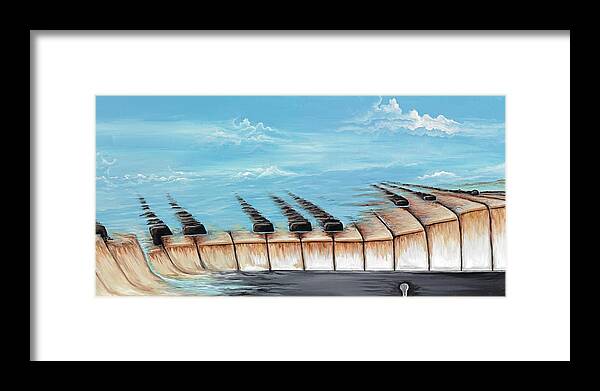 Ocean Framed Print featuring the painting Memories by David Junod