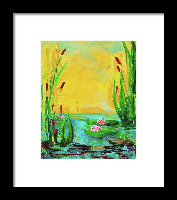 Sea Framed Print featuring the painting Memories Of the Lake by Haleh Mahbod