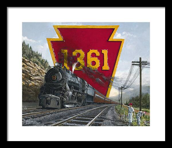 Trains Framed Print featuring the painting Memories Relived by David Mittner