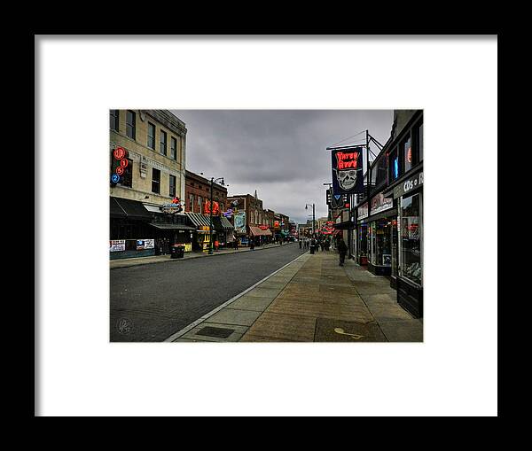 Memphis Framed Print featuring the photograph Memphis - Beale Street 004 by Lance Vaughn