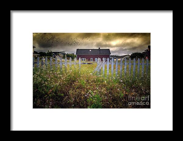 American Framed Print featuring the photograph Mendocino Red Barn by Craig J Satterlee