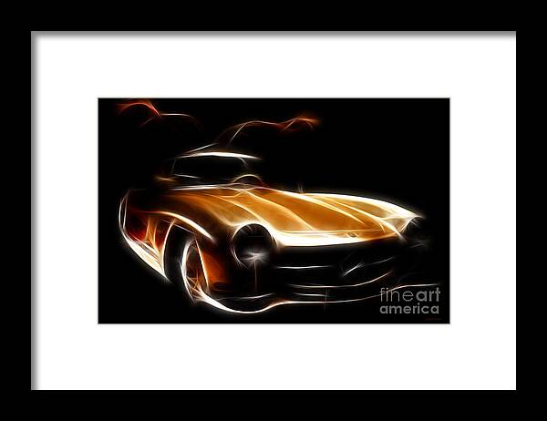 Mercedes 300sl Gullwing Framed Print featuring the photograph Mercedes 300SL Gullwing by Wingsdomain Art and Photography