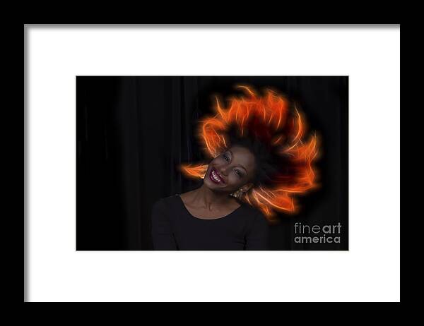 Mercedes Framed Print featuring the photograph Mercedes dancer modeling in studio by Dan Friend
