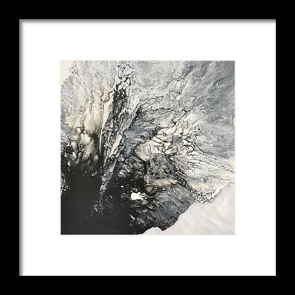 Abstract Framed Print featuring the painting Merci by Soraya Silvestri