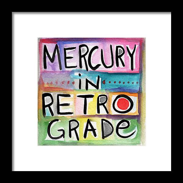 Mercury In Retrograde Framed Print featuring the painting Mercury In Retrograde Square- Art by Linda Woods by Linda Woods