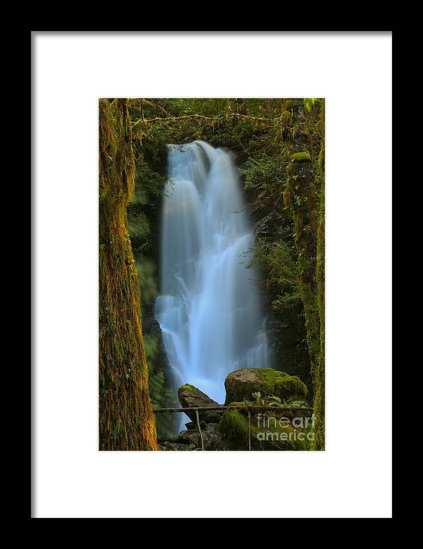 Merriman Falls Framed Print featuring the photograph Meriman Falls Golden Frame by Adam Jewell
