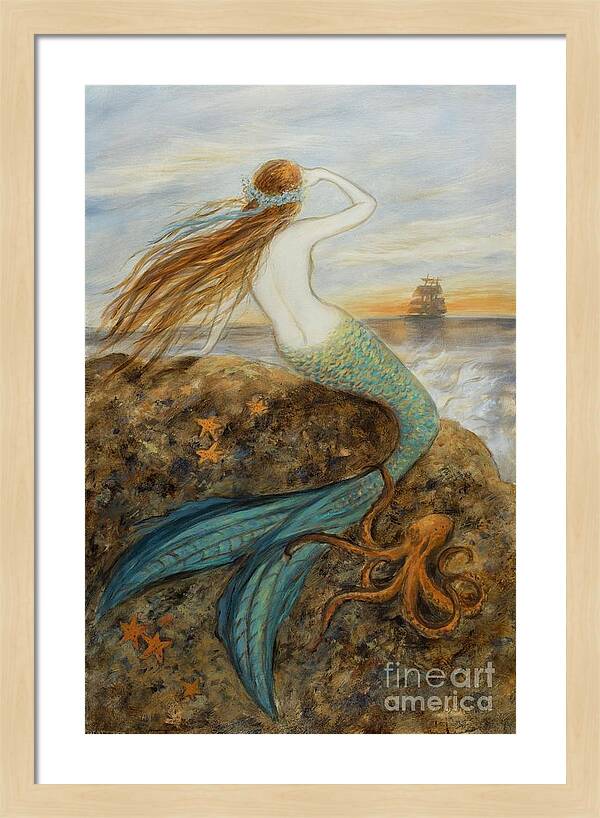 Mermaid and Her Octopus by Tina Obrien