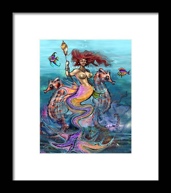 Mermaid Framed Print featuring the painting Mermaid by Kevin Middleton