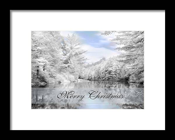 Christmas Framed Print featuring the photograph Merry Christmas - Lykens Reservoir by Lori Deiter