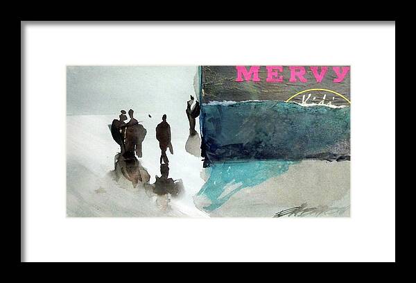 People Figures Travel Landscape Framed Print featuring the painting Mervy by Ed Heaton