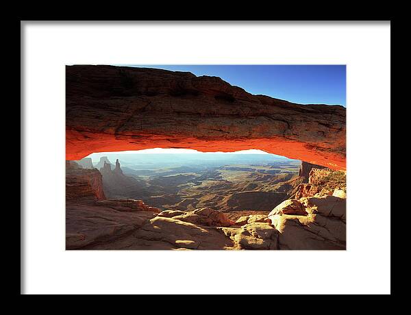 Mesa Arch Framed Print featuring the photograph Mesa Arch Canyonlands NP by Roupen Baker
