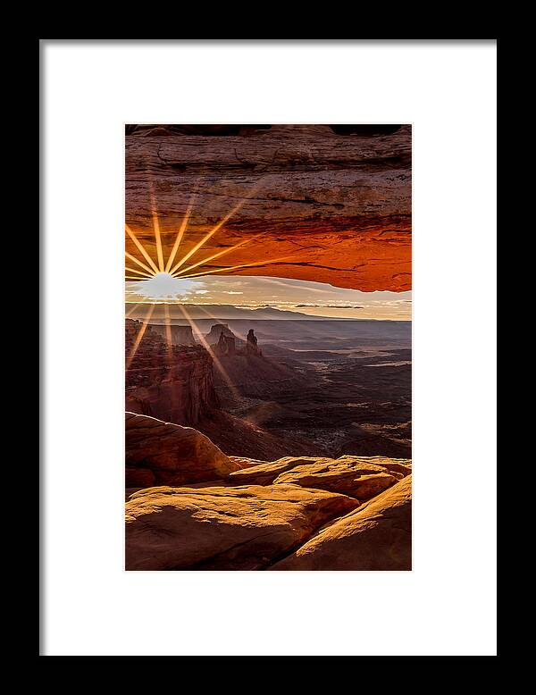 Canyon Framed Print featuring the photograph Mesa Arch Triptych Panel 2/3 by Ryan Smith