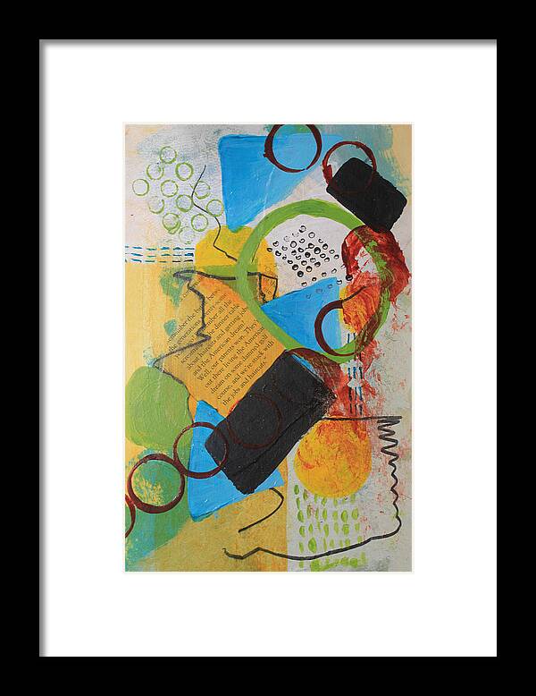 Abstract Framed Print featuring the painting Messy Circles of Life by April Burton
