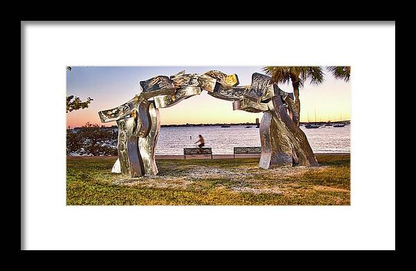Metal Framed Print featuring the photograph Metal Arch by Richard Goldman
