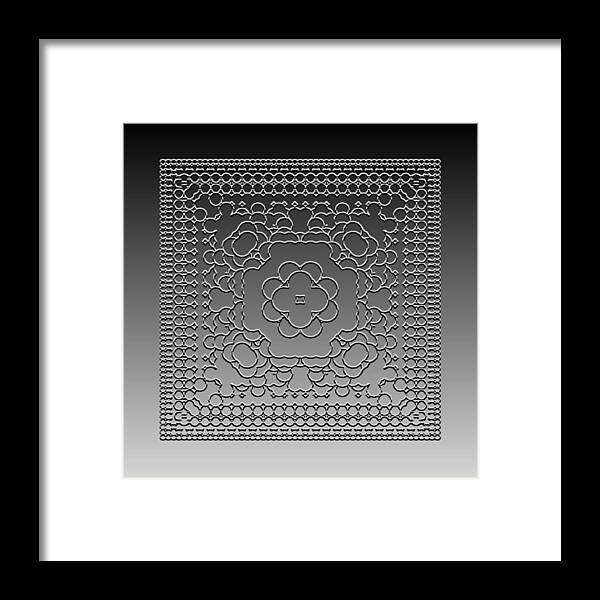 Metallic Lace Framed Print featuring the digital art Metallic Lace CIX by Robert Krawczyk