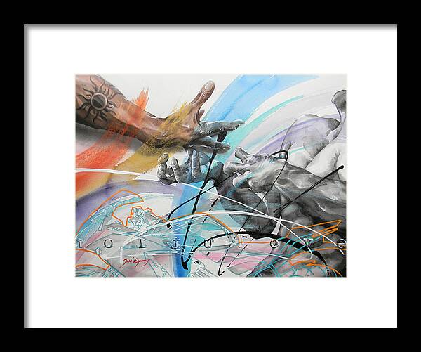  Expression Framed Print featuring the painting K A T H A R S I S by J U A N - O A X A C A
