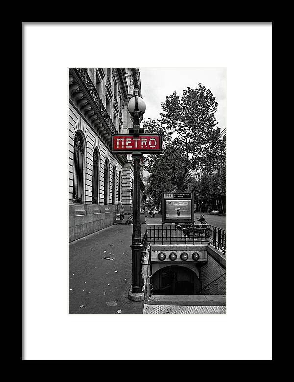 Paris Framed Print featuring the photograph Metro by Jason Wolters