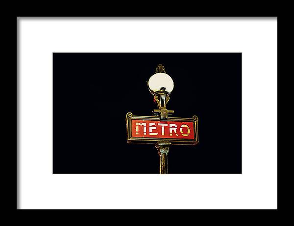 Metro Framed Print featuring the photograph Metro - Paris France by Melanie Alexandra Price