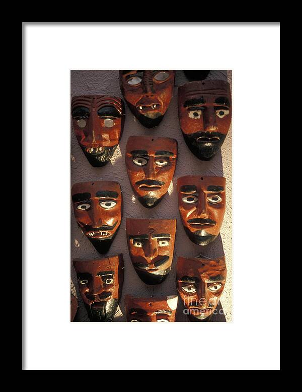 Mexico Framed Print featuring the photograph Mexican Devil Masks by John Mitchell