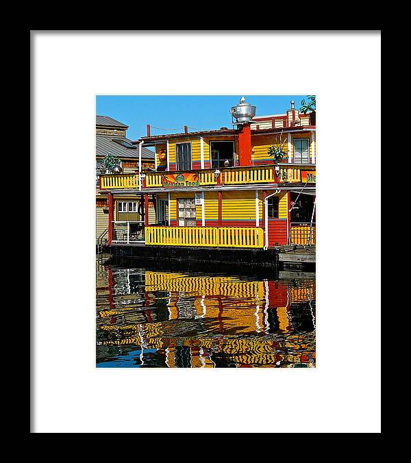 Victoria Framed Print featuring the digital art Mexican Food at Fisherman's Wharf by Gary Olsen-Hasek