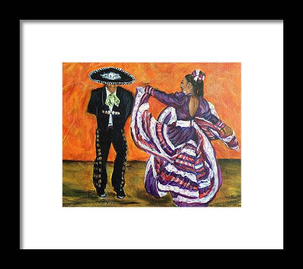 Mexican Framed Print featuring the painting Mexican Hat Dance by Bonnie Peacher