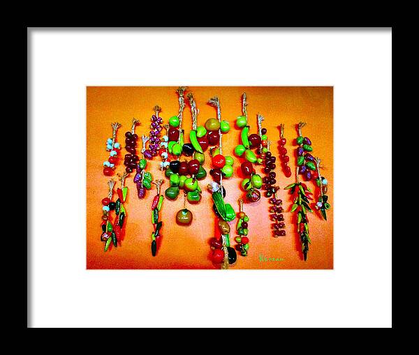 Green Peppers Framed Print featuring the photograph Mexican Hot Peppers by A L Sadie Reneau