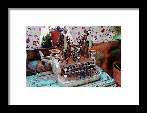 Mexico Framed Print featuring the photograph Mexican Typewriter by Bert Peake
