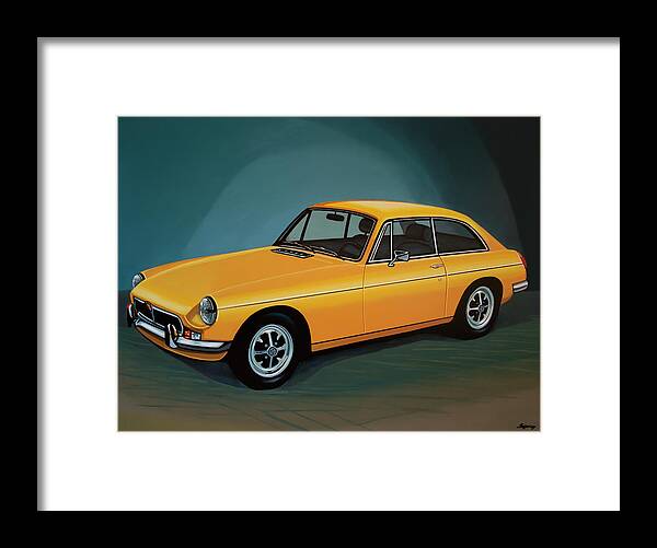 Mgb Gt Framed Print featuring the painting MGB GT 1966 Painting by Paul Meijering