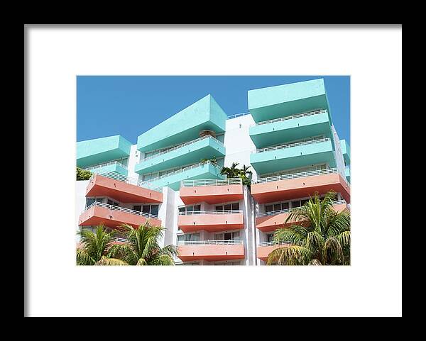 Building Framed Print featuring the photograph Miami Beach Colors by Ramunas Bruzas