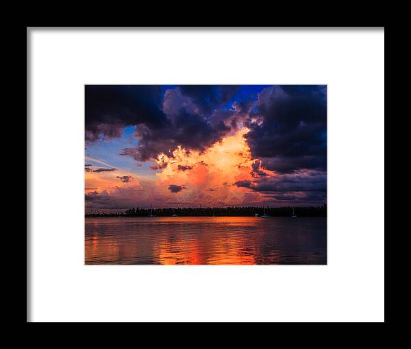Florida Framed Print featuring the photograph Miami Storm by Jonathan Gewirtz