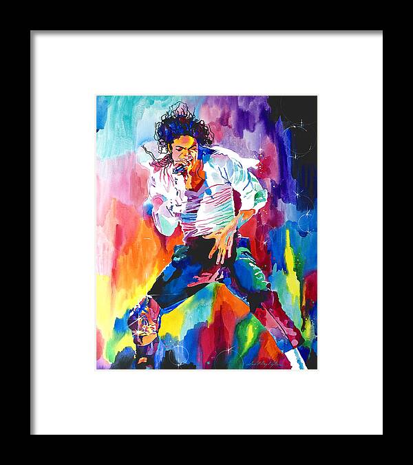 Michael Jackson Framed Print featuring the painting Michael Jackson Wind by David Lloyd Glover