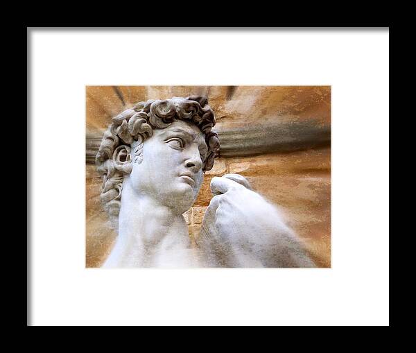 David Framed Print featuring the photograph Michelangelo's David 2 by Jen White