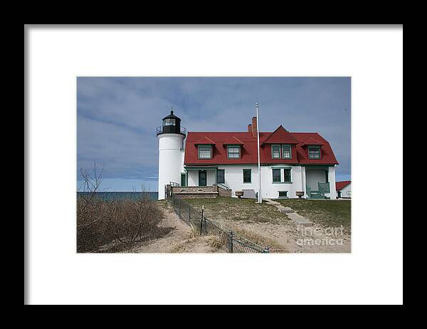 Water View Framed Print featuring the photograph Michigan Lighthouse II by Gina Cormier