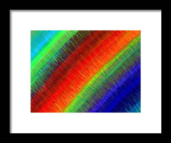 Micro Linear Framed Print featuring the digital art Micro Linear Rainbow by Will Borden