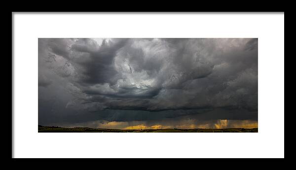 Nebraskasc Framed Print featuring the photograph Mid July Nebraska Thunderstorms 001 by NebraskaSC