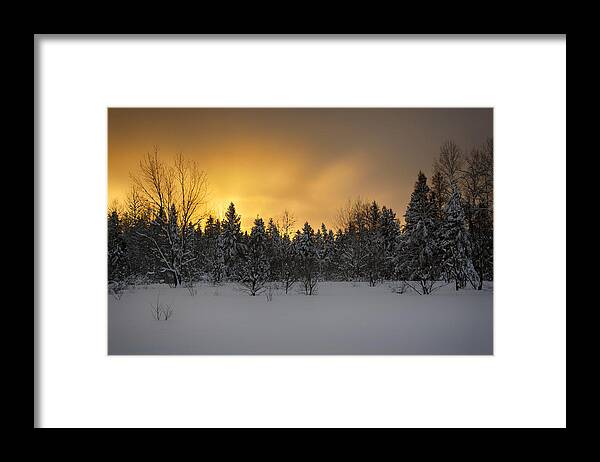  Framed Print featuring the photograph Mid-winter glow by Dan Hefle