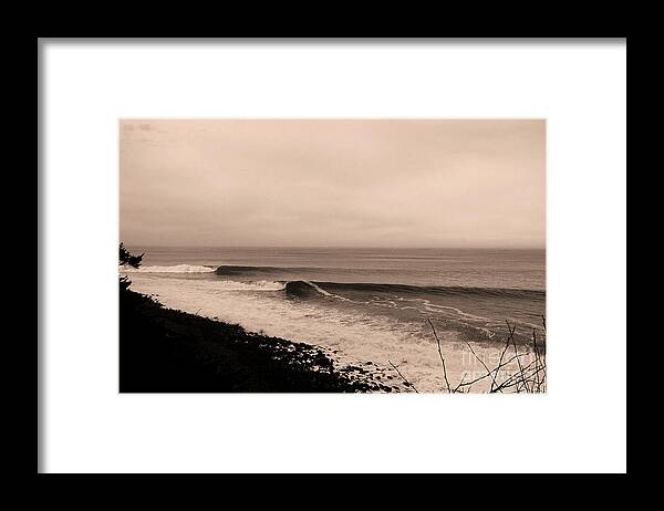 Framed Surf Pictures Framed Print featuring the photograph Mid Winter Lines by Julian Wicksteed