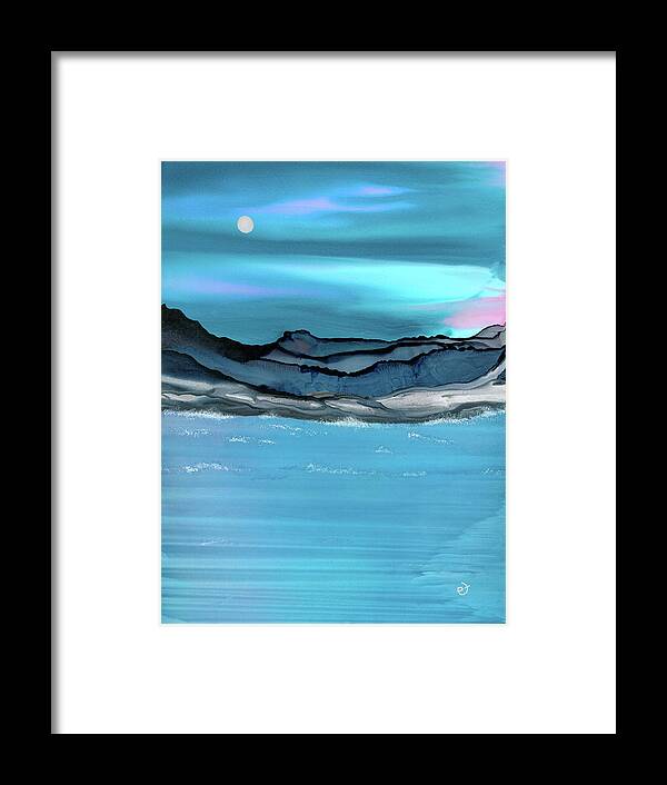 Silver Moon Framed Print featuring the painting Midday Moon by Eli Tynan