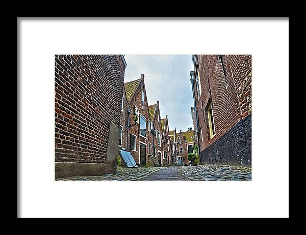 Alley Framed Print featuring the photograph Middelburg Alley by Frans Blok
