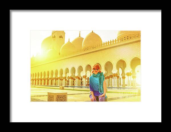 Abu Dhabi Framed Print featuring the photograph Middle East tourism concept by Benny Marty