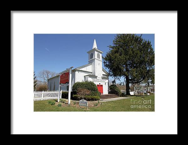 Middle Island Congregational Church Framed Print featuring the photograph Middle Island Congregational United Church of Christ by Steven Spak