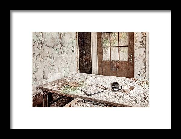 Midlife Crisis Framed Print featuring the photograph Midlife Crisis in Progress - Abandoned Asylum by Gary Heller