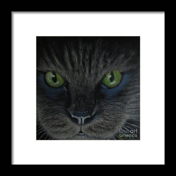 Acrylic Painting Framed Print featuring the painting Midnight Creeper by Tina Glass