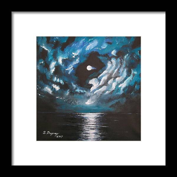Fantasy Framed Print featuring the painting Midnight Shine by Sharon Duguay