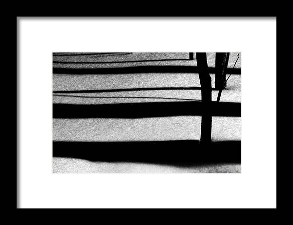 Black And White Framed Print featuring the photograph Midnight Snow Shadows #9480 by Irwin Barrett