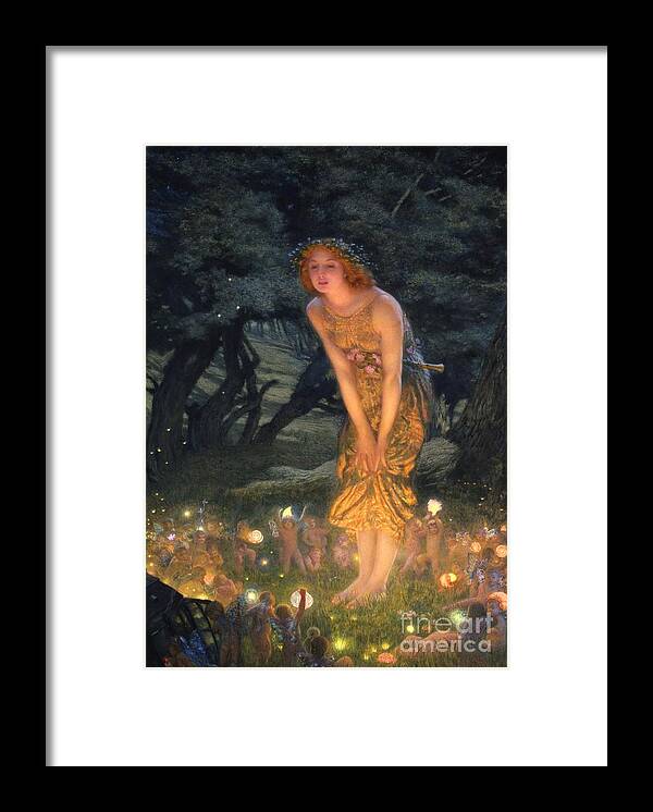 Pre Raphaelite Framed Print featuring the painting Midsummer Eve by Edward Robert Hughes