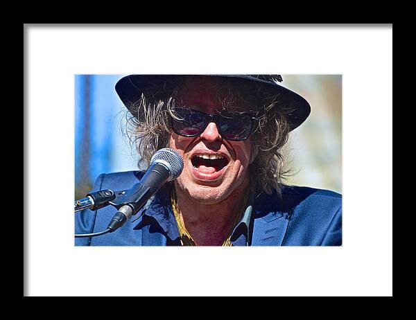 Concert Photography Framed Print featuring the photograph Mike Scott The Waterboys by Debra Amerson