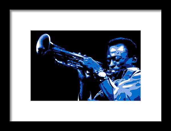 Miles Davis Framed Print featuring the digital art Miles Davis by DB Artist