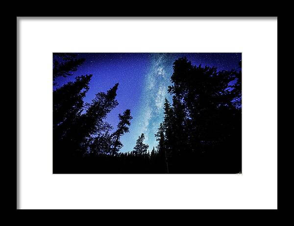 Stars Framed Print featuring the photograph Milky Way Among the Trees by Phil And Karen Rispin