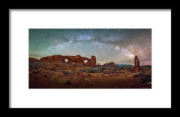 Arches Framed Print featuring the photograph Milky Way at Arches Park by Michael Ash